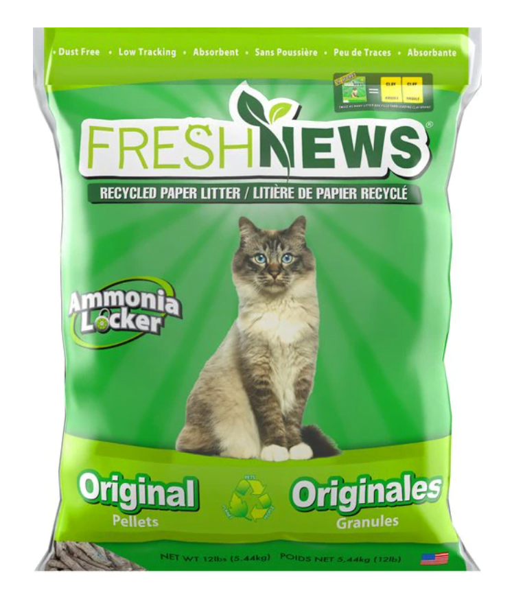 Fresh News green bag of non-clumping litter
