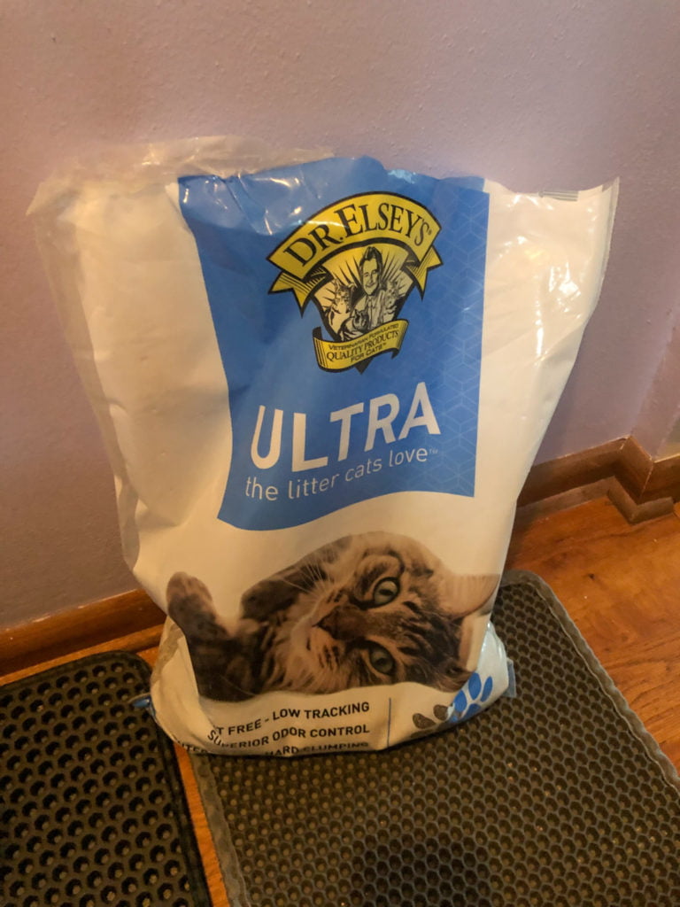bag of Dr. Elsey's Ultra cat litter